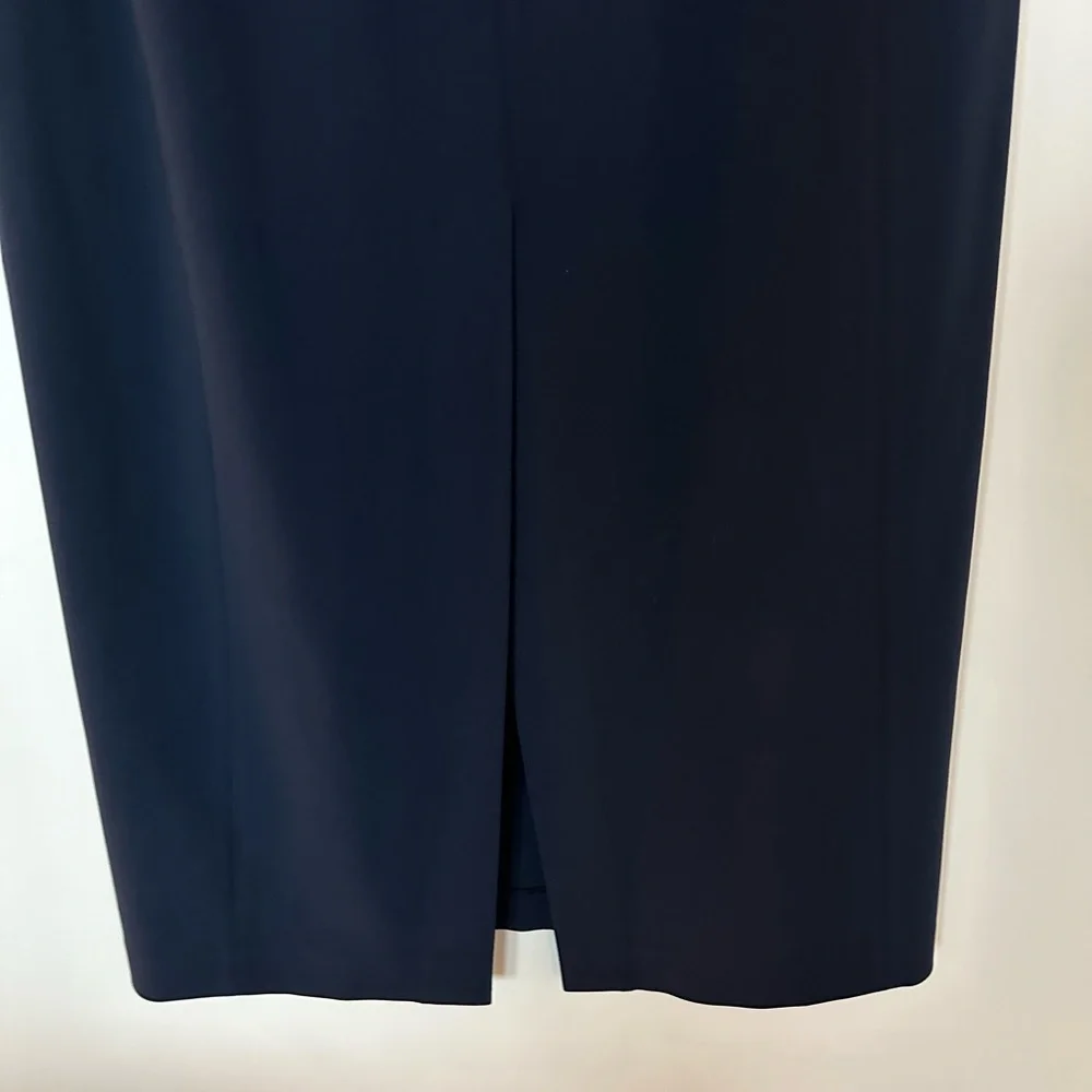 Theory Frashil Admiral Crepe Maxi Sleeveless Blue Onyx Dress - Picture 8 of 9